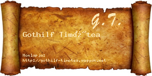 Gothilf Timótea névjegykártya